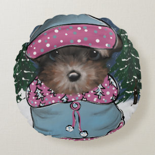 Yorkie Poo Round Cushion
