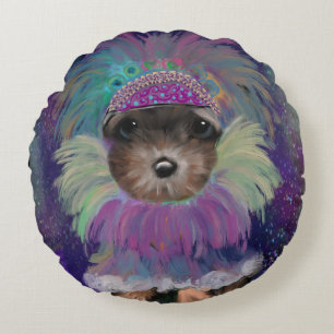 Yorkie Poo Round Cushion