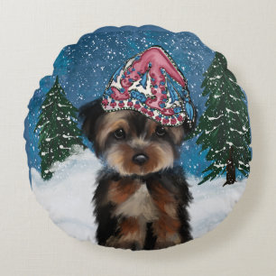 YORKIE POO ROUND CUSHION