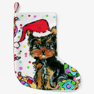 YORKIE POO SMALL CHRISTMAS STOCKING