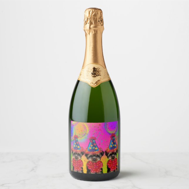 Yorkie Poo Sparkling Wine Label (Front)