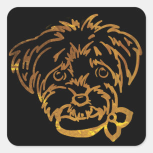 Yorkie Poo Square Sticker