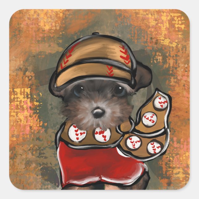 Yorkie Poo  Square Sticker (Front)