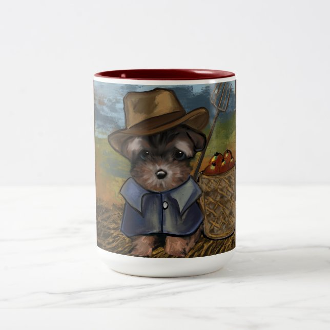 Yorkie Poo Two-Tone Coffee Mug (Center)