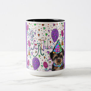Yorkie Poo Two-Tone Coffee Mug