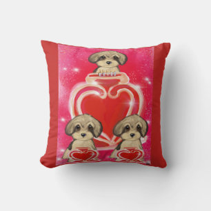 Yorkie Poo Valentine Cushion