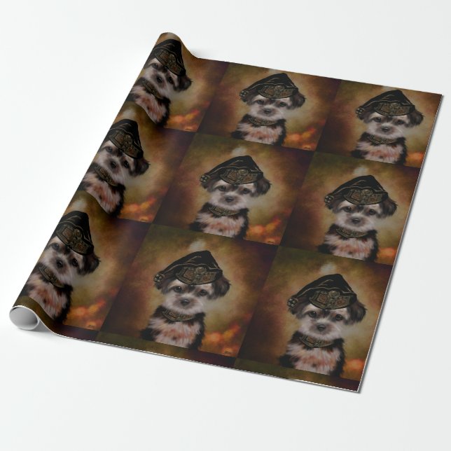 Yorkie Poo Wrapping Paper (Unrolled)