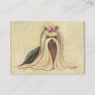 Yorkie Portrait Painting Business Card