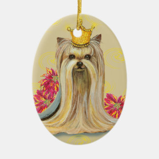 Yorkie Princess Christmas Tree Ornament