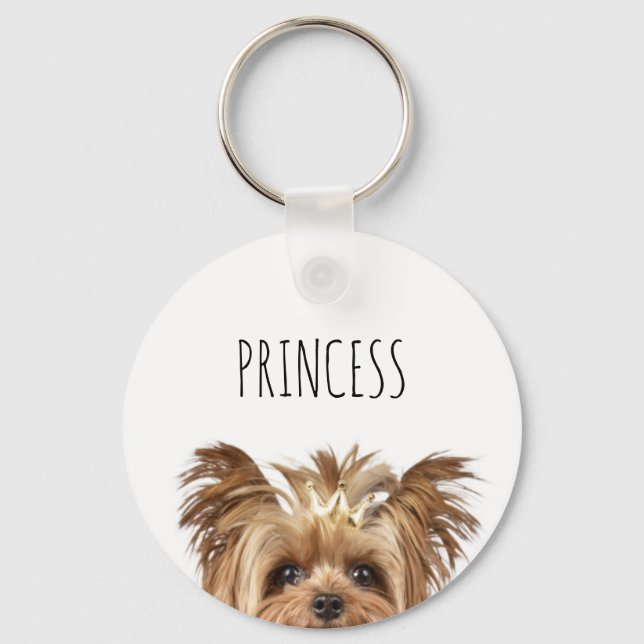 Yorkie Princess Key Ring (Front)