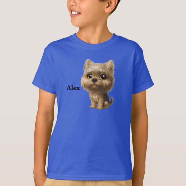 Yorkie Pup Custom T-Shirt (Front)