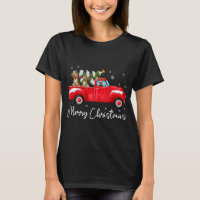 Yorkie Red Truck Christmas Santa Hat Dog Xmas
