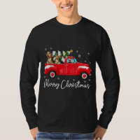 Yorkie Red Truck Christmas Santa Hat Dog Xmas