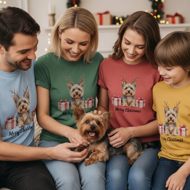 Yorkie Reindeer T-Shirt (Creator Uploaded)