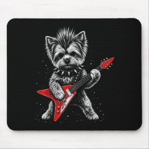 Yorkie Rock Funny Terrier Guitar Dog Lover Art Mouse Pad
