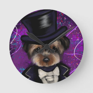 YORKIE             ROUND CLOCK