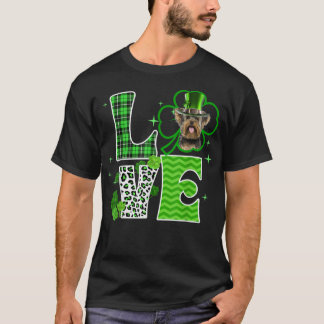 Yorkie Shamrock Lucky Clover Irish St Patricks Day T-Shirt