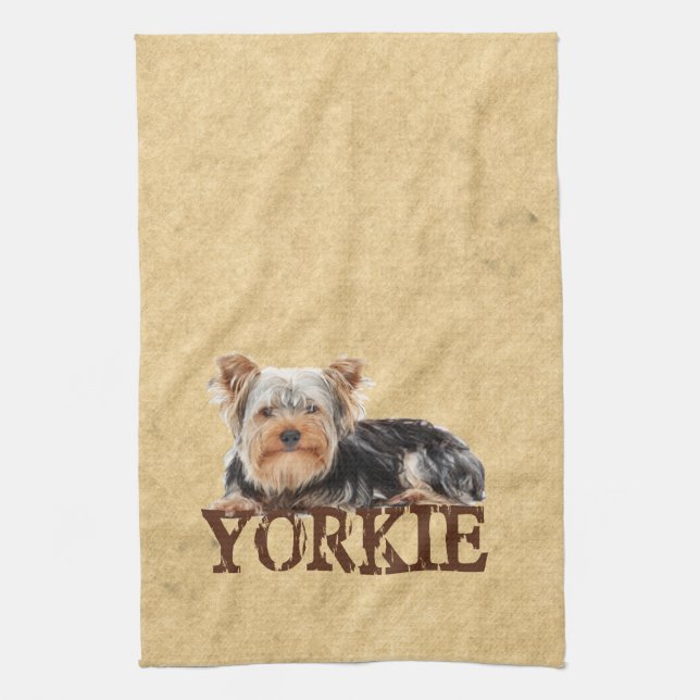 Yorkie Tea Towel (Vertical)