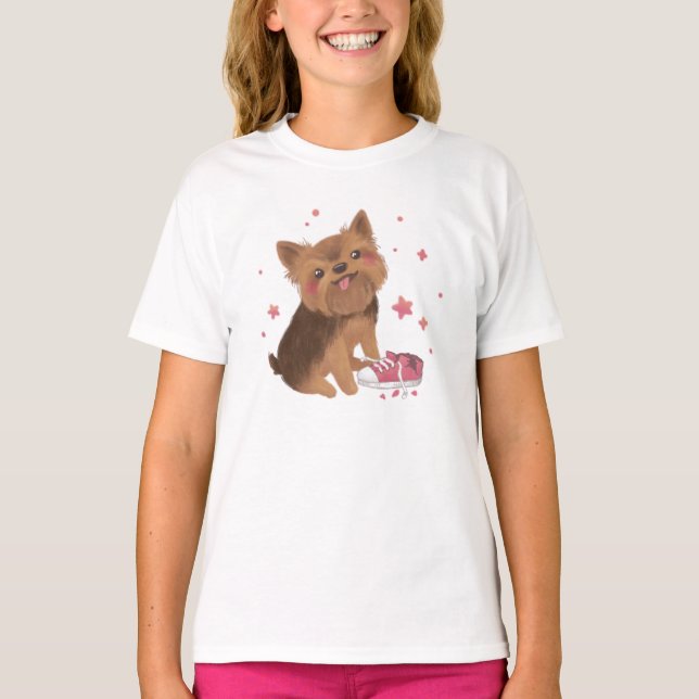 Yorkie the Cutest Trouble Maker T-Shirt (Front)