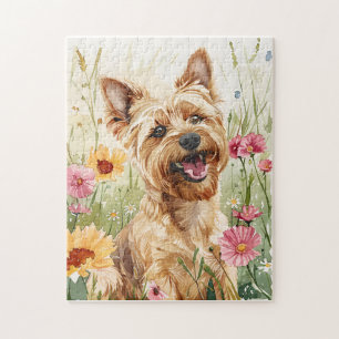 Yorkie Watercolor Dog Puzzle Gift for Adults