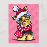 Yorkie Winter Scarf Polka Dots