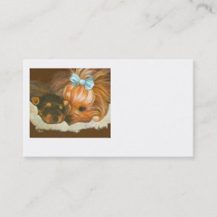 Yorkie with Puppy Business Card