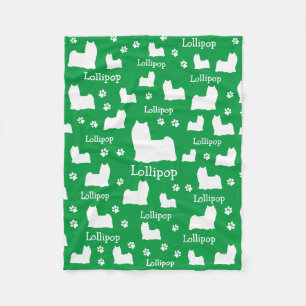 Yorkie Yorkshire Dog Personalised Dog Blanket