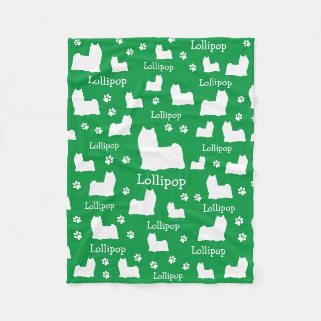 Yorkie Yorkshire Dog Personalised Dog Blanket (Front)