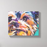 yorkie Yorkshire Terrier Pop Art On Wrapped Canvas<br><div class="desc">Here's a wonderful,  bright,  fun,  tribute to your best friend and favourite breed- the Yorkie!  from an original painting by Lea</div>