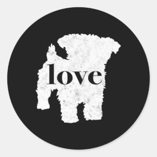 Yorkiepoo Love Style Classic Round Sticker
