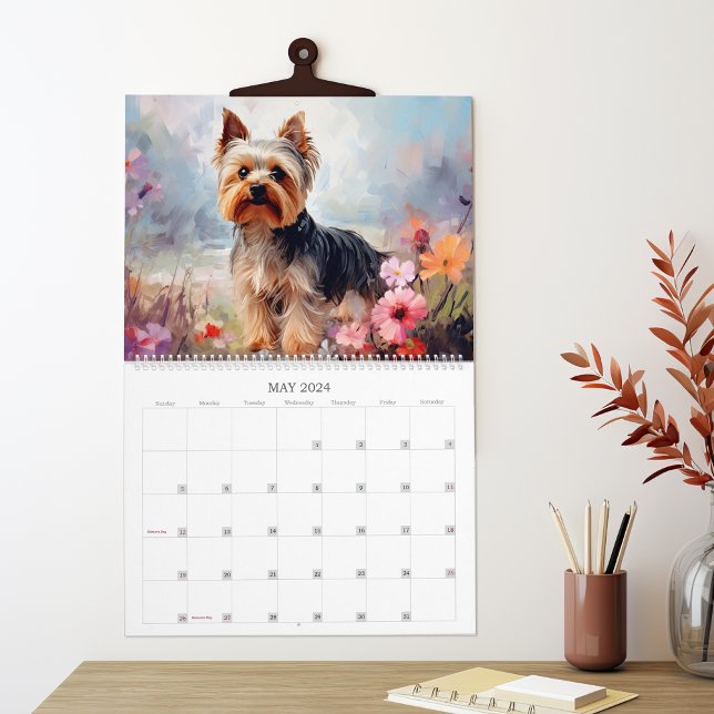 Yorkies and Flowers Dog Lover Calendar (Creator Uploaded)