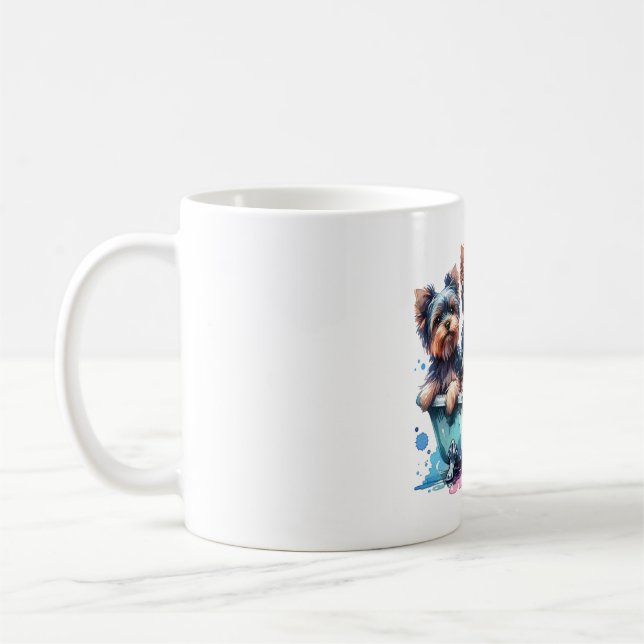 Yorkies Bathing Mugs (Left)