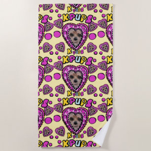 YORKIES  BEACH TOWEL
