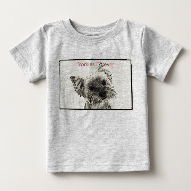 Yorkies Forever Infant Organic Creeper (Front)