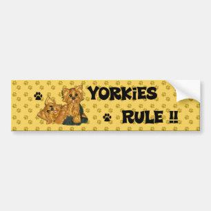 Yorkies Rule!! Bumper sticker