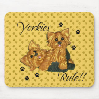 Yorkies rule!! Computer Mouse pad