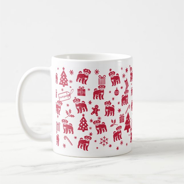 Yorkipoo Christmas Design Coffee Mug (Left)