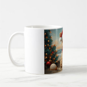 Yorkipoo Dog Christmas Vintage Beach Coffee Mug