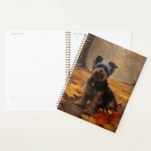 Yorkipoo in Autumn Leaves Fall Inspire Planner