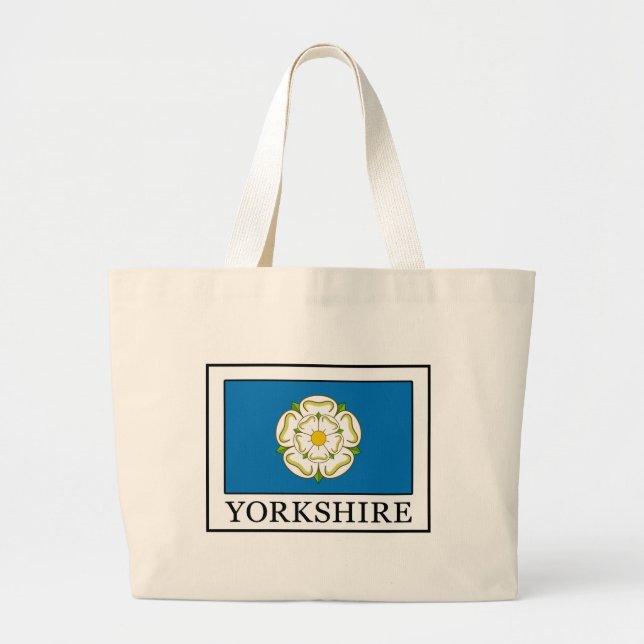 Yorkshire County England Large Tote Bag (Front)