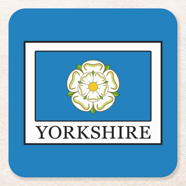 Yorkshire County England Square Paper Coaster (Front)