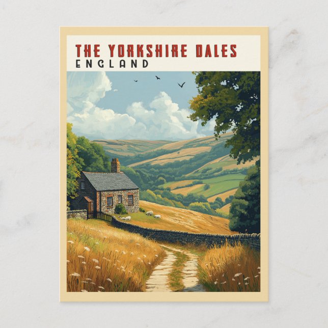 Yorkshire Dales Hiking Trails Postcard (Front)