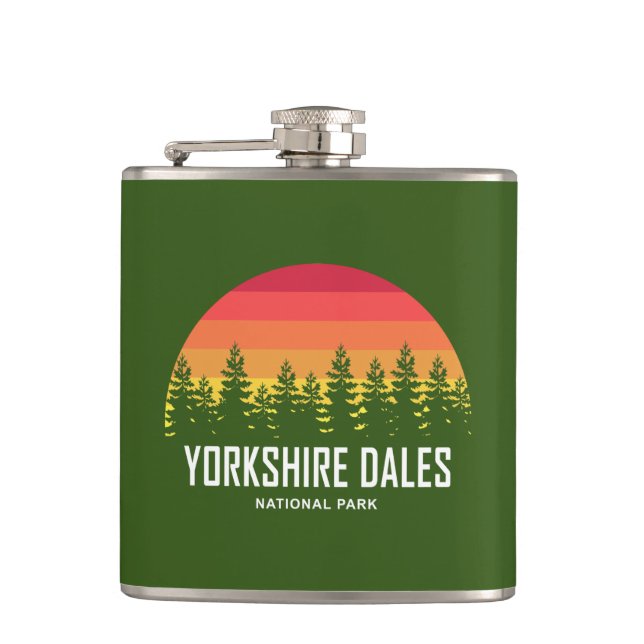 Yorkshire Dales National Park Hip Flask (Front)