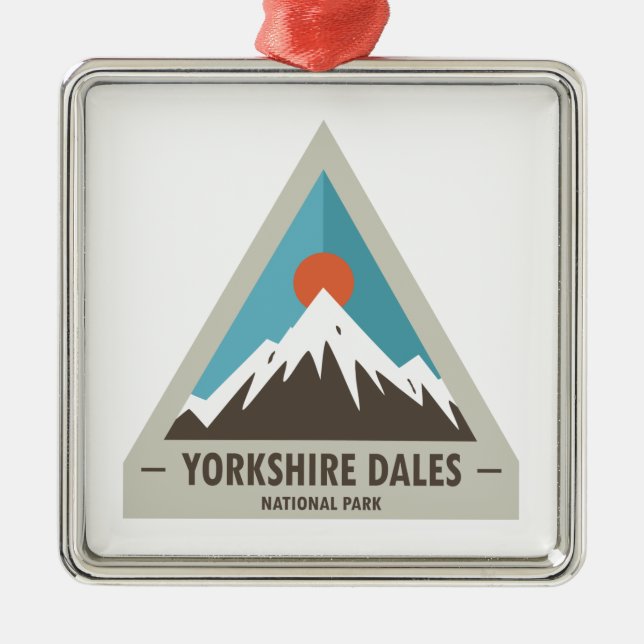 Yorkshire Dales National Park Metal Tree Decoration (Front)