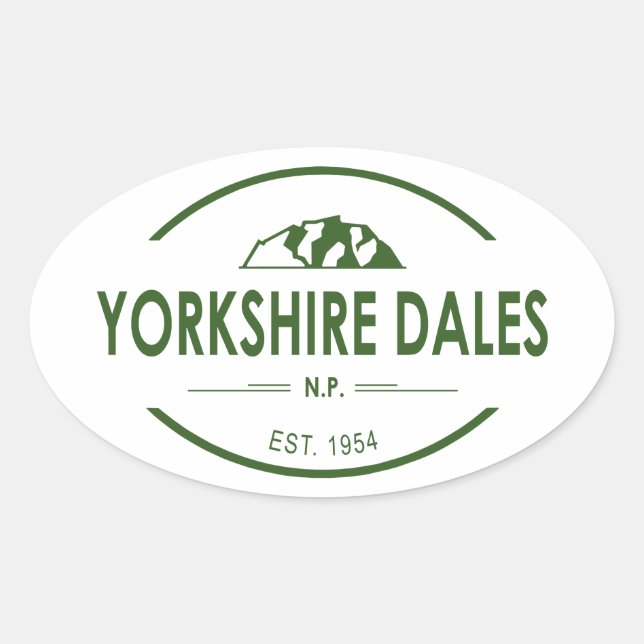 Yorkshire Dales National Park Oval Sticker (Front)