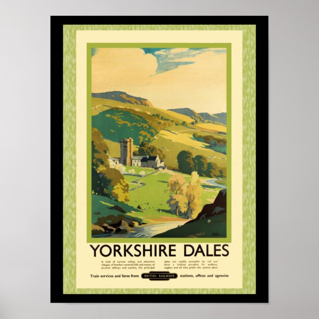 Yorkshire Dales Travel Poster (Front)