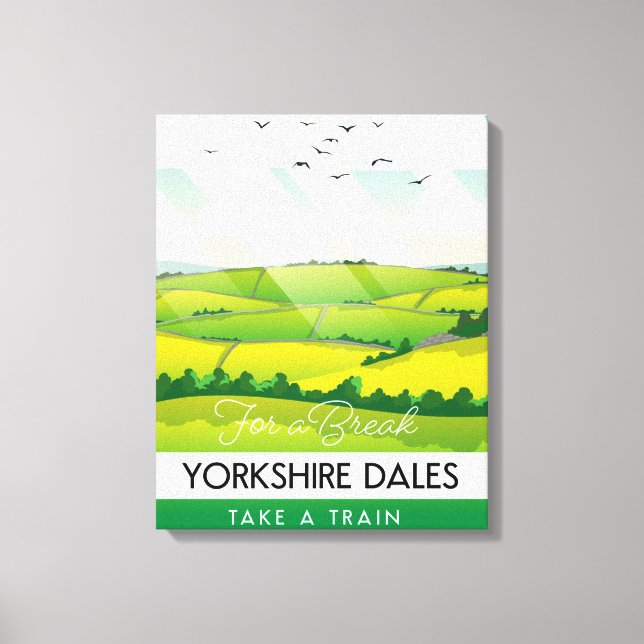 Yorkshire Dales travel poster. Canvas Print (Front)