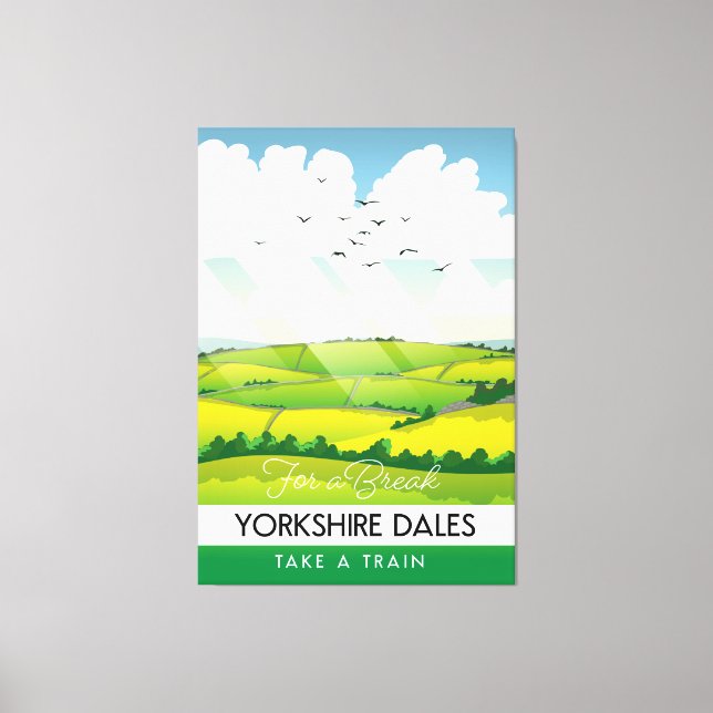 Yorkshire Dales travel poster. Canvas Print (Front)