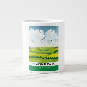 Yorkshire Dales travel poster. Large Coffee Mug