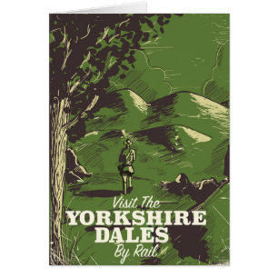 Yorkshire Dales vintage style travel poster